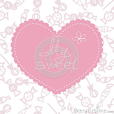 Valentine card. Vector Illustration